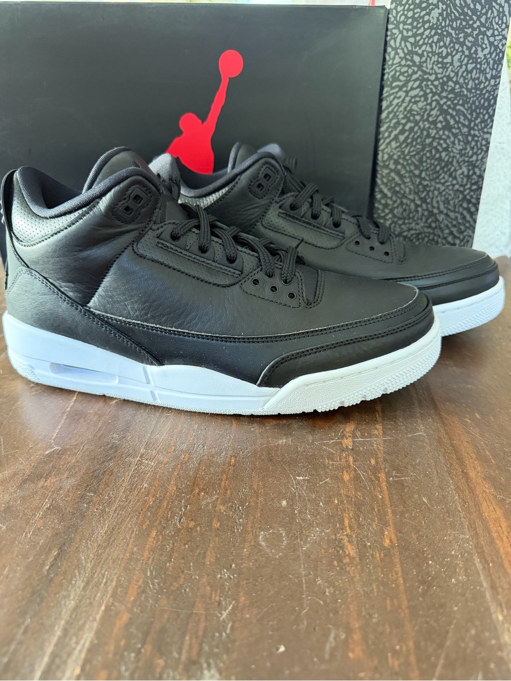 DeadStock Nike Air Jordan 3 “Cyber Monday” Black Leather Sneakers - 9.5M - Picture 7 of 12